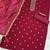 Maroon silk semi stitched wedding suits