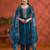Peacock silk semi stitched wedding suits