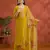 Yellow silk semi stitched wedding suits