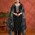 Black blue silk semi stitched wedding suits