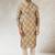 Men's brown  kurta with print on art silk fabric and with lining