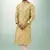 men's mehndi green  kurta churidar with print on art silk fabric and with lining