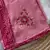 Pink Mirror And Thread Embroidered Crunchy Chiffon Saree