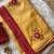 Yellow Color Mirror And Thread Embroidery Work Crunchy Chiffon Saree
