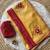 Yellow Color Mirror And Thread Embroidery Work Crunchy Chiffon Saree