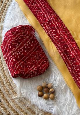 Yellow Mirror And Thread Embroidered Crunchy Chiffon Saree 4
