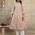 Beige floral cotton kurti
