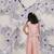 Peach petal girls festive set embroidered coord with palazzo & jacket