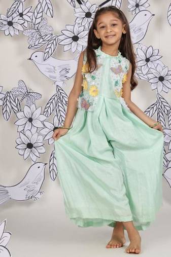 Mint meadow girls jumpsuit 3d floral jacket & garden print