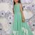 Horse parade girls gown mint organza dress with whimsical embroidery
