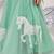 Horse parade girls gown mint organza dress with whimsical embroidery