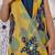 Tropical pop girls coord set yellow jacket with navy top & pants