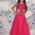 Peacock garden girls set 3d leaf embroidered top & pink organza skirt