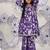 Purple petal girls sharara set floral kurta with ruffle pants