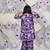 Purple petal girls sharara set floral kurta with ruffle pants