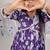 Purple petal girls sharara set floral kurta with ruffle pants