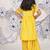 Sunshine sparkle girls sharara set yellow printed festive wear
