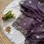 Dark Plum Zari Floral Embroidery With Sequins Work Crushed silk blend Saree