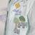 Jungle journey boys jacket set blue kurta with elephant embroidery