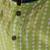Lime blossom boys kurta set green floral print with piped collar