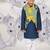 Tropical bloom boys jacket set yellow floral nehru jacket with navy kurta