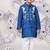 Royal wings boys jacket set blue kurta with bird embroidery