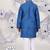 Royal wings boys jacket set blue kurta with bird embroidery