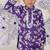 Mint contrast boys    kurta set royal purple floral & embroidery