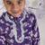 Mint contrast boys    kurta set royal purple floral & embroidery