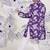 Mint contrast boys    kurta set royal purple floral & embroidery