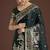 dark green woven banarasi satin silk saree 