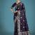 purple woven banarasi satin silk saree