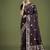 wine woven banarasi satin silk saree