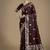 maroon woven banarasi satin silk saree