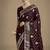 maroon woven banarasi satin silk saree