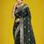 dark green soft banarasi zari woven satin silk saree with blouse piece 
