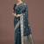 teal soft banarasi zari woven satin silk saree with blouse piece 