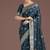 teal soft banarasi zari woven satin silk saree with blouse piece 