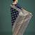 blue wear banarasi satin silk zari weaving saree