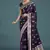 purple banarasi zari woven satin saree
