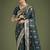 teal with gold border banarasi zari woven satin saree