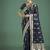 dark blue with gold border banarasi zari woven satin saree