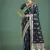dark blue banarasi zari woven satin saree