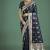 dark blue with gold border banarasi zari woven satin saree
