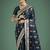 dark blue with gold border banarasi zari woven satin saree