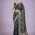 dark green zari woven banarasi satin silk saree