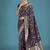 dark purple zari woven banarasi satin silk saree