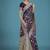 dark purple zari woven banarasi satin silk saree