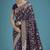 dark purple zari woven banarasi satin silk saree