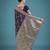 dark purple zari woven banarasi satin silk saree